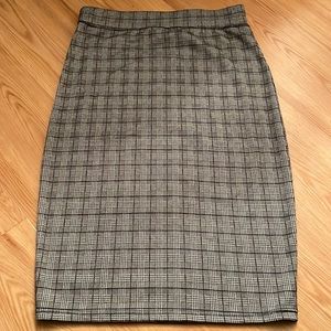 Plaid Pencil Skirt